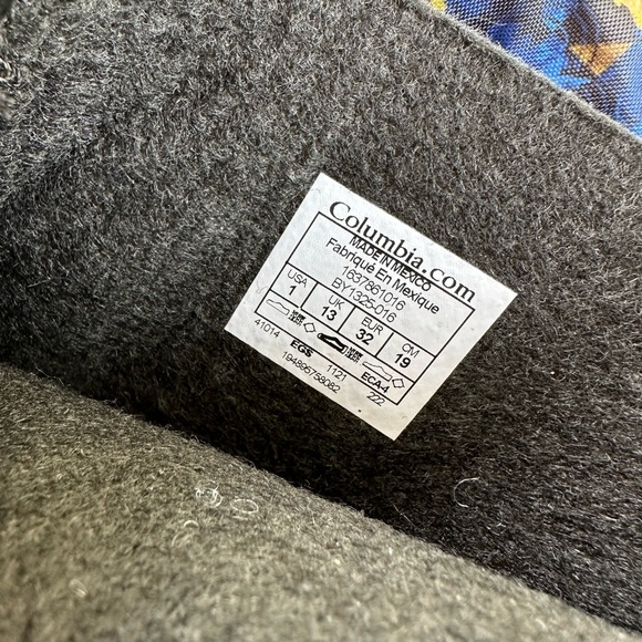 Black/Laser Lemon Columbia Print Snow Boot Size 1 - Picture 6 of 9